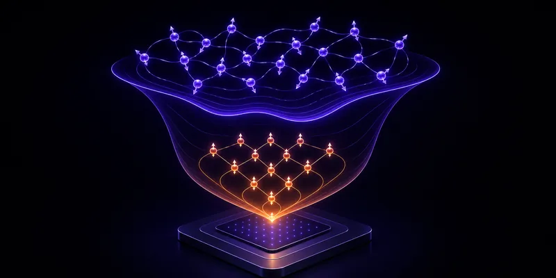A quantum annealer&rsquo;s lattice of qubits over a processor